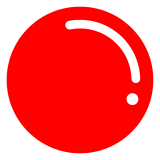 🔴 Cerchio rosso Emoji su Docomo