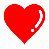 Corazón rojo Emoji Docomo