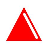 🔺 Triangolo rosso con la punta verso l