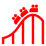 🎢 Roller Coaster Emoji in Docomo