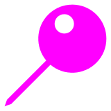 📍 Round Pushpin Emoji in Docomo