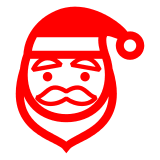 Santa Claus Emoji in Docomo