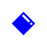 🔹 Rombo pequeño azul Emoji en Docomo