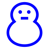 ⛄ Pupazzo di neve Emoji su Docomo