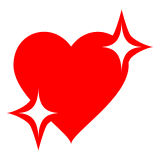 Corazón brillante Emoji Docomo
