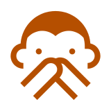 🙊 Macaco com as mãos a tapar a boca Emoji nos Docomo