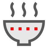 Dampfende Schüssel Emoji Docomo