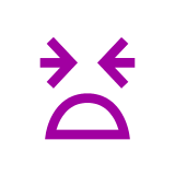 😫 Cara de desolacion Emoji en Docomo