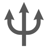 Emblema de tridente Emoji Docomo