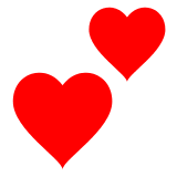 Zwei Herzen Emoji Docomo