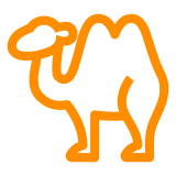 🐫 Zweihöckriges Kamel Emoji auf Docomo
