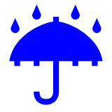 Дождь над зонтиком Эмодзи в Docomo