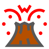 Volcano Emoji in Docomo