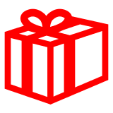 🎁 Wrapped Gift Emoji in Docomo