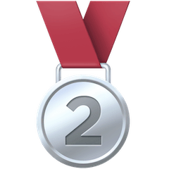 Medalha de prata Emoji Facebook