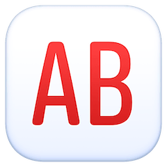 AB Button (Blood Type) Emoji on Facebook