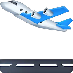 Avion au décollage Émoji Facebook