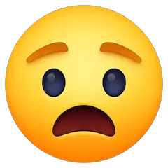 Anguished Face Emoji on Facebook