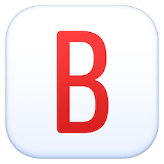B Button (Blood Type) Emoji on Facebook