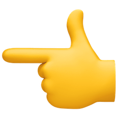👈 Dorso de una mano con el dedo índice señalando hacia la izquierda Emoji en Facebook