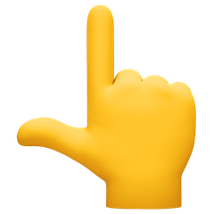 👆 Dorso de una mano con el dedo índice señalando hacia arriba Emoji en Facebook