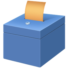 🗳️ Wahlurne mit Wahlzettel Emoji auf Facebook