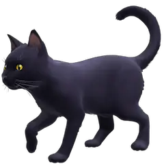 🐈‍⬛ Черный кот Эмодзи на Facebook