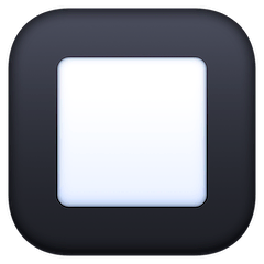🔲 Black Square Button Emoji on Facebook