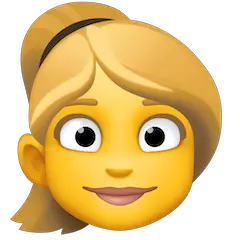 Donna con capelli biondi Emoji Facebook