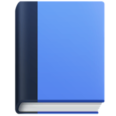 📘 Livro escolar azul Emoji nos Facebook