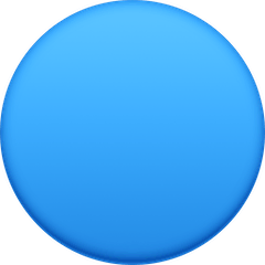 🔵 Círculo azul Emoji en Facebook