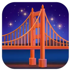 🌉 Brücke bei Nacht Emoji auf Facebook