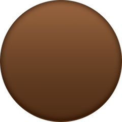 Círculo marrón Emoji Facebook