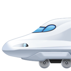 Скоростной поезд с закругленной носовой частью Эмодзи на Facebook