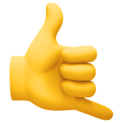 Señal de “llámame” con la mano Emoji Facebook
