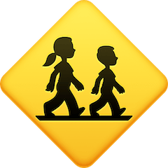 🚸 Знак «дети переходят дорогу» Эмодзи на Facebook