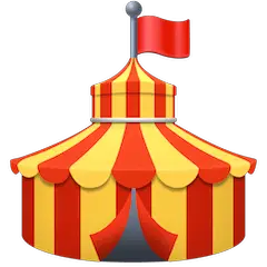Цирковой шатер Эмодзи на Facebook