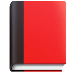 Livro escolar vermelho Emoji Facebook