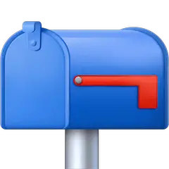 Geschlossener Briefkasten mit Fahne unten Emoji Facebook