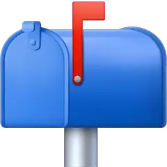 Geschlossener Briefkasten mit Fahne oben on Facebook