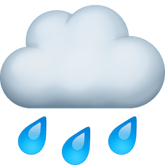 🌧️ Nuvem com chuva Emoji nos Facebook