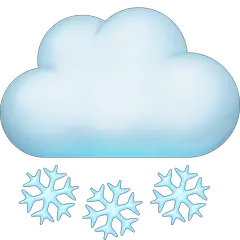 🌨️ Nuvem com neve Emoji nos Facebook