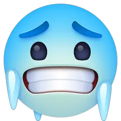 Frierendes Gesicht Emoji Facebook