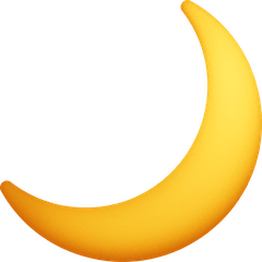 Crescent Moon Emoji on Facebook