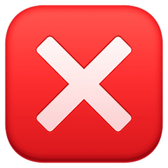 ❎ Cross Mark Button Emoji on Facebook