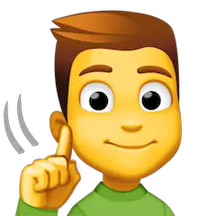Uomo sordo Emoji Facebook