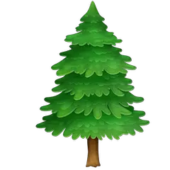 Вечнозеленое дерево Эмодзи на Facebook