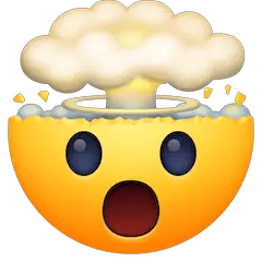 Faccina con testa che esplode Emoji Facebook