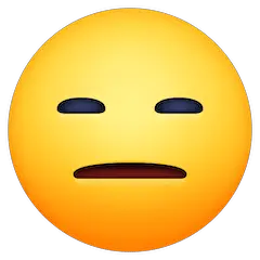 😑 Ausdrucksloses Gesicht Emoji auf Facebook