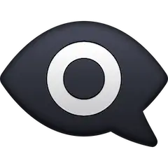 Eye In Speech Bubble Emoji on Facebook
